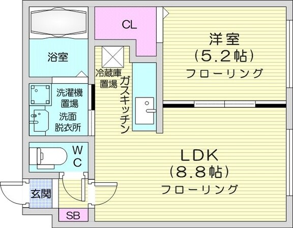 西１８丁目駅 徒歩8分 2階の物件間取画像